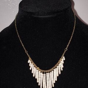Elegant Pearl Fringe Necklace